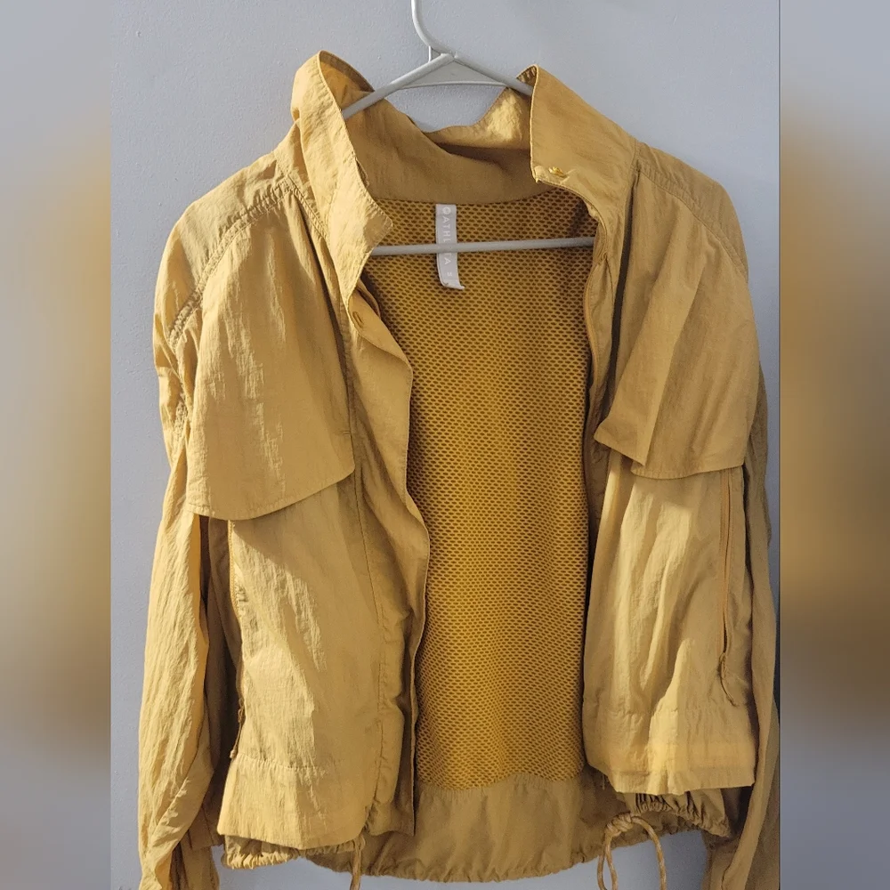 Athleta Mustard Windbreaker Jacket - Picture 1 of 7